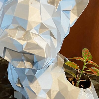 Low Poly Yorkie Plant Pot