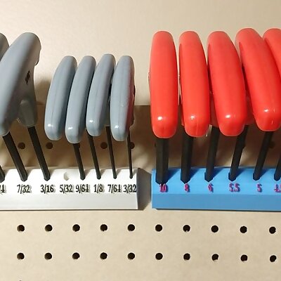Hex Key with handles Pegboard holder