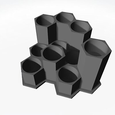 Hexagonal 10 glue stick holder