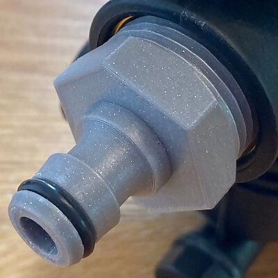 Snapfit garden hose connector with 1inch BSP screw fitting