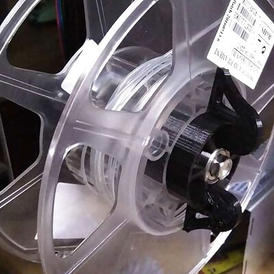 filament spool axle with springloaded clips