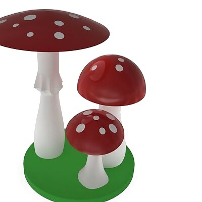 mushrooms multicolor for monoextruder