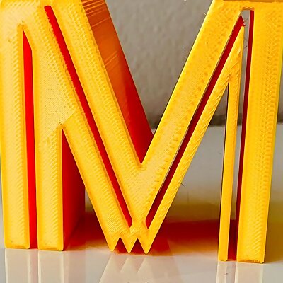 3D Alphabet  Letter M