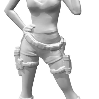 Lara Croft with one gun