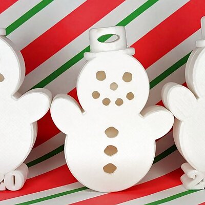 Happy Snowman Christmas Holiday Ornament  Gift Box 2020 2021 2022  No Year