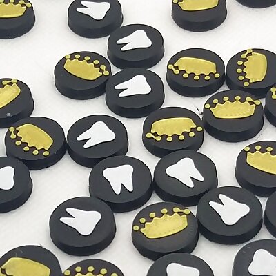 Checkers  backgammon discs for dentists And all lovers of teeth and root canals