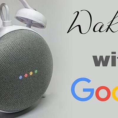Retro Alarm Clock Stand for the Google Home Mini snap together