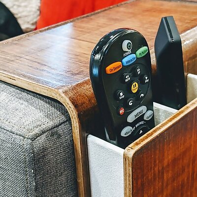 Armrest Side Table with Remote Caddy Parameterized