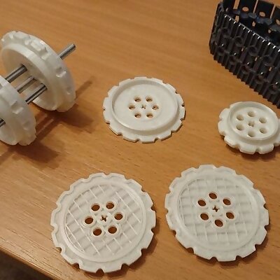 Lego Technic compatible XL track sprocket 14 indents