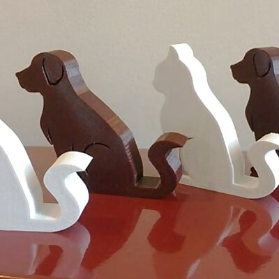Cat and Dog Phone Stand