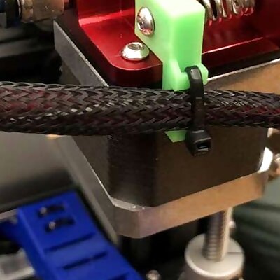 Cable tie mount for upgraded metal MK8 extruder