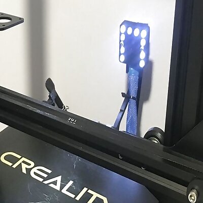 Ender 3 Rear Camera Mount and Housing with LED Lighting