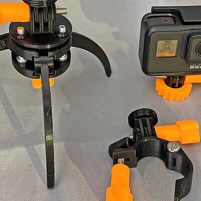 GoPro Bike and tripod atachment with quick coupling