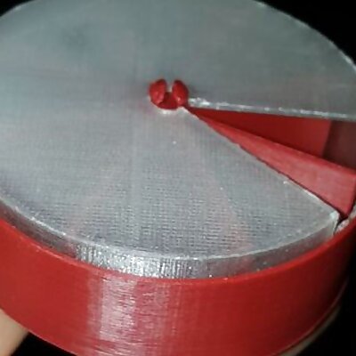 Pill box with peg locked lid  rounder