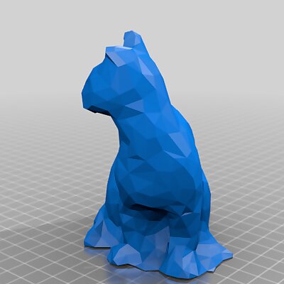 red cat 3D scan V2 low poly