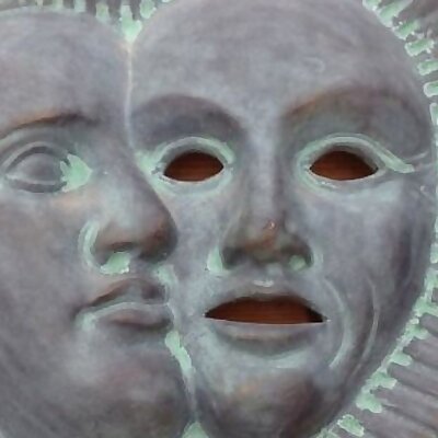 Sun Moon Mask ornament