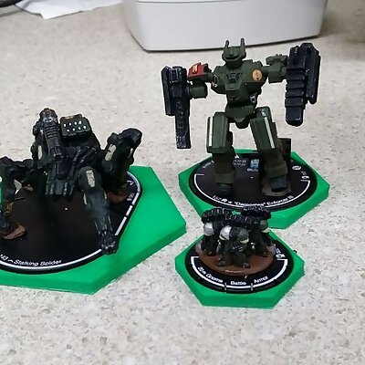 Hex Base Adapters for MechWarrior Click Bases