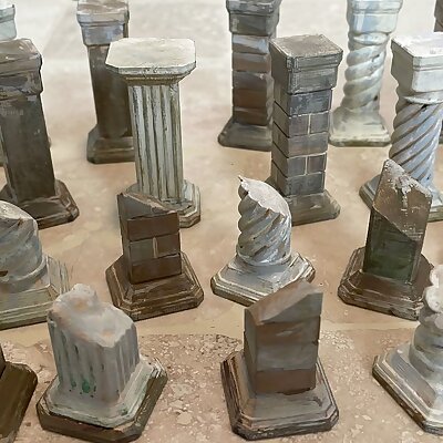 REMIX Stone Pillars for Gloomhaven with 6x3 magnet Holes for Maghex