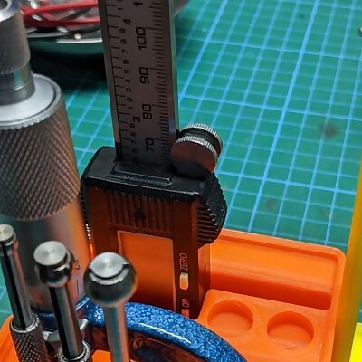 Gridfinity Micrometer and Bore Gage Holder