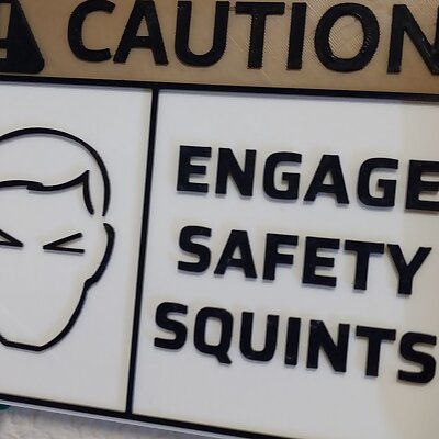 3Color Safety Squints Sign