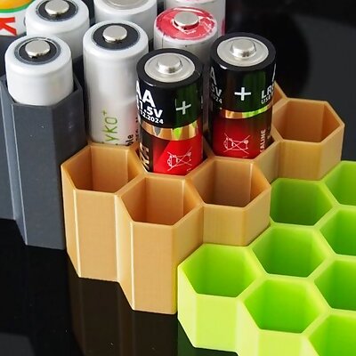 Ultimate honeycomb AA battery organizer