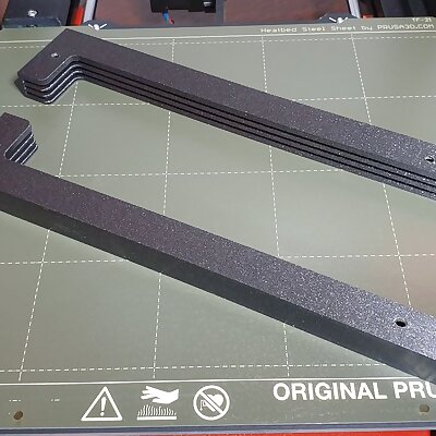 Halter für 3 Prusa MK3S Druckplatten zur Montage unter Regal Tisch etc  Holder for 3 Prusa MK3S Steel Sheets for mounting under shelf table etc