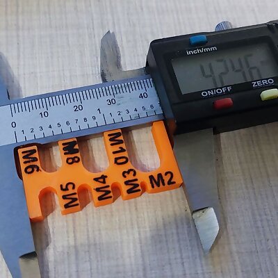 Compact metric thread diameter measuring tool 42x20mm