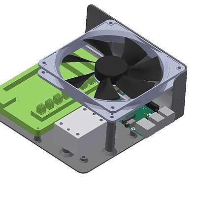 Controller base with cooling for BTT Octopus  Pi  SSR  140mm fan