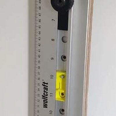 Centering tool for Wolfcraft 4650 doweling jig ruler