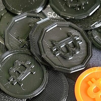 Bitcoin Inspired Canadian Loonie and Quarter coins for Shopping Carts