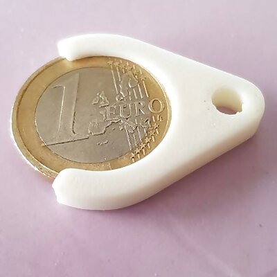 Key chain for one Euro coin