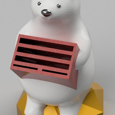 KUMATY  Polar Bear SDmicro SD Card Holder