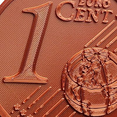 Coin coaster Euro 1 cent