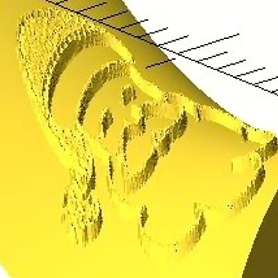 Wrap image on curved surface for OpenSCAD