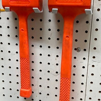 Pegboard holder for Harbor Freight Pittsburgh 2lb dead blow hammer