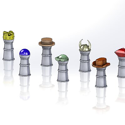 Game Pieces with Interchangeable Hats!!!