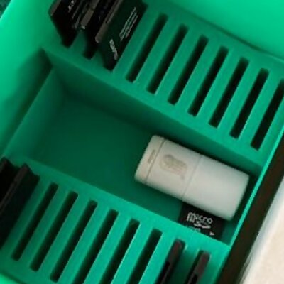 Drawer organiser with built in SD card storage