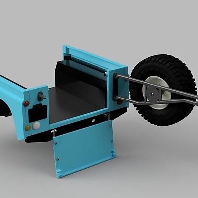 3D Sets Landy rear gate spare wheel carrier