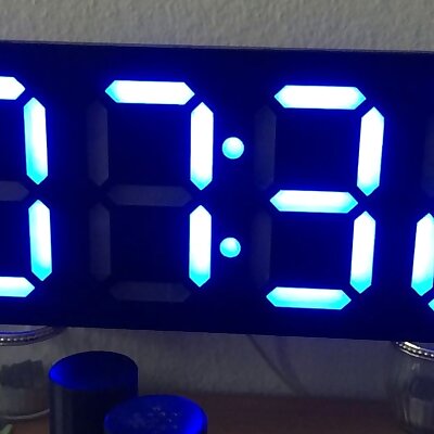 Large 7 segment clock