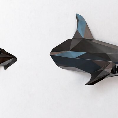 Low Poly Wall Shark