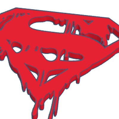 Superman Logo blutig