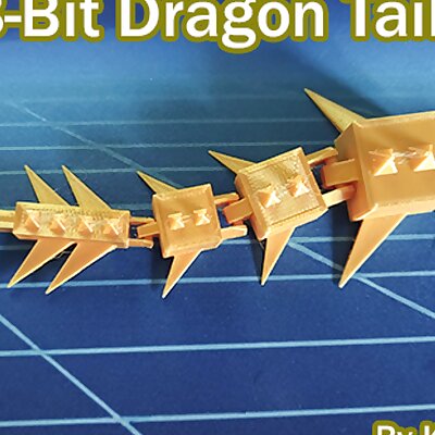 8bit Articulated Dragon Tail Keychain