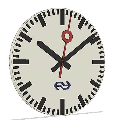Railway Clock with a twist in the style of the Swiss Railway Clock