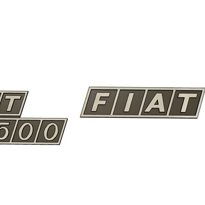 FIAT 500 R  Badges front  rear