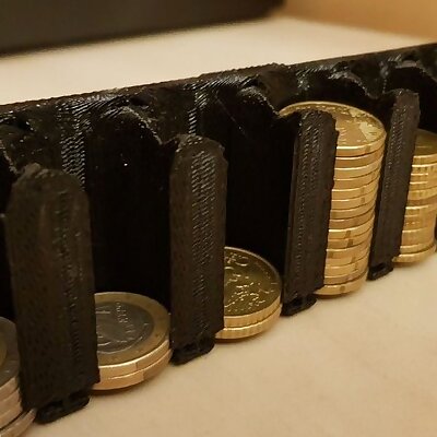 Euros coins sorter box