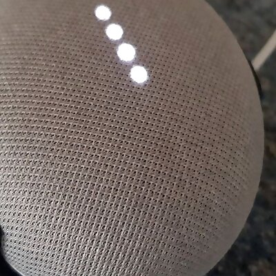 Google Home Mini Wall Mount with a ring to hang from a hook Remix