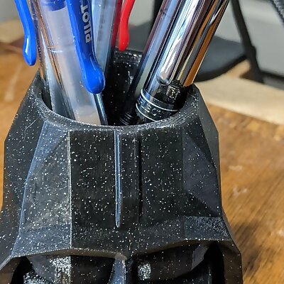 Darth Vader low poly pencil cup