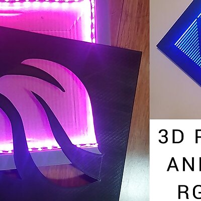 Fully printable RGB LED logo box