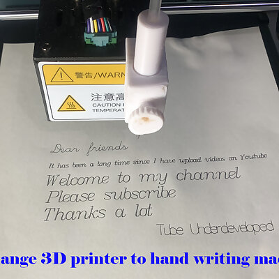 2d handwriting machine attachment