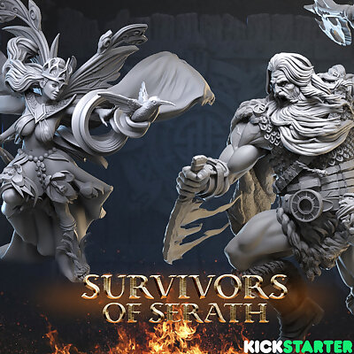 KS03 Survivors of Serath – 3D Printable Fantasy Miniatures